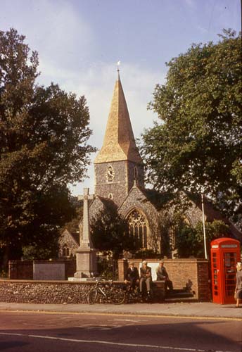 Church with phone box 1969